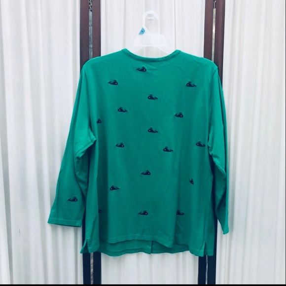 QVC Quacker Factory Rhinestone Embroidered Whale Cardigan - Picture 3 of 13